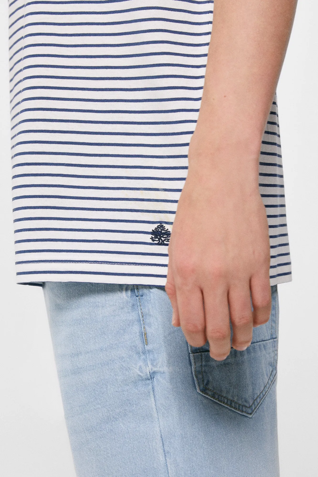 * Polo Jersey Multiraya Bolsillo Azul Medio Online