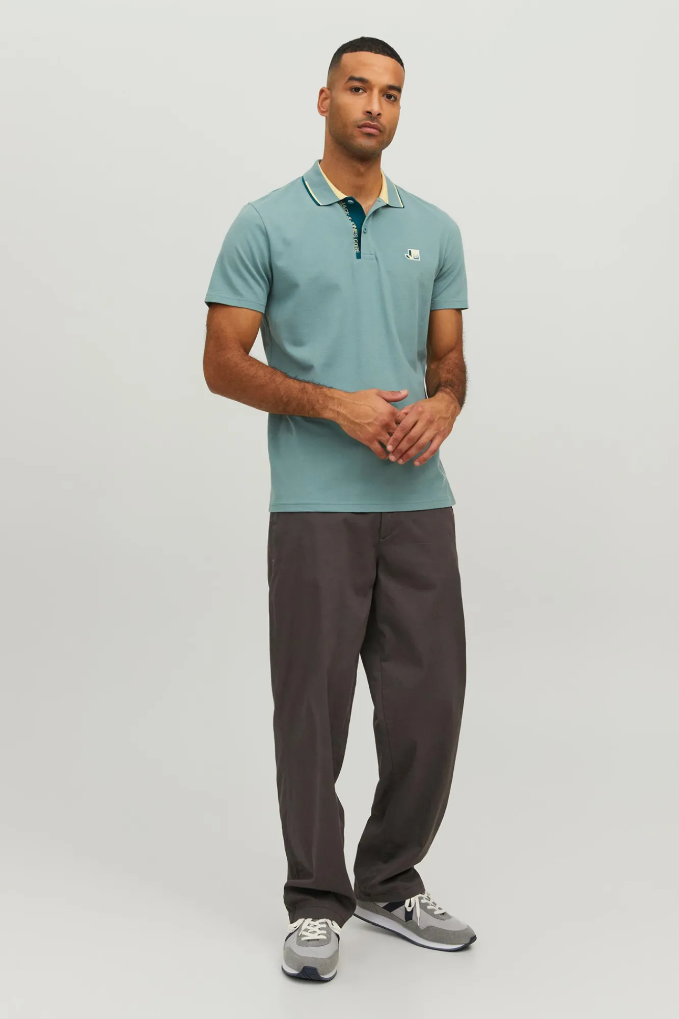 Jack & Jones Polo Liso Manga Corta Verde Hot