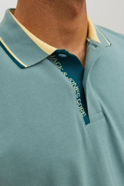 Jack & Jones Polo Liso Manga Corta Verde Hot