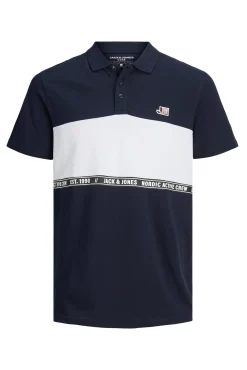 Jack & Jones Polo Liso Manga Corta Navy Online