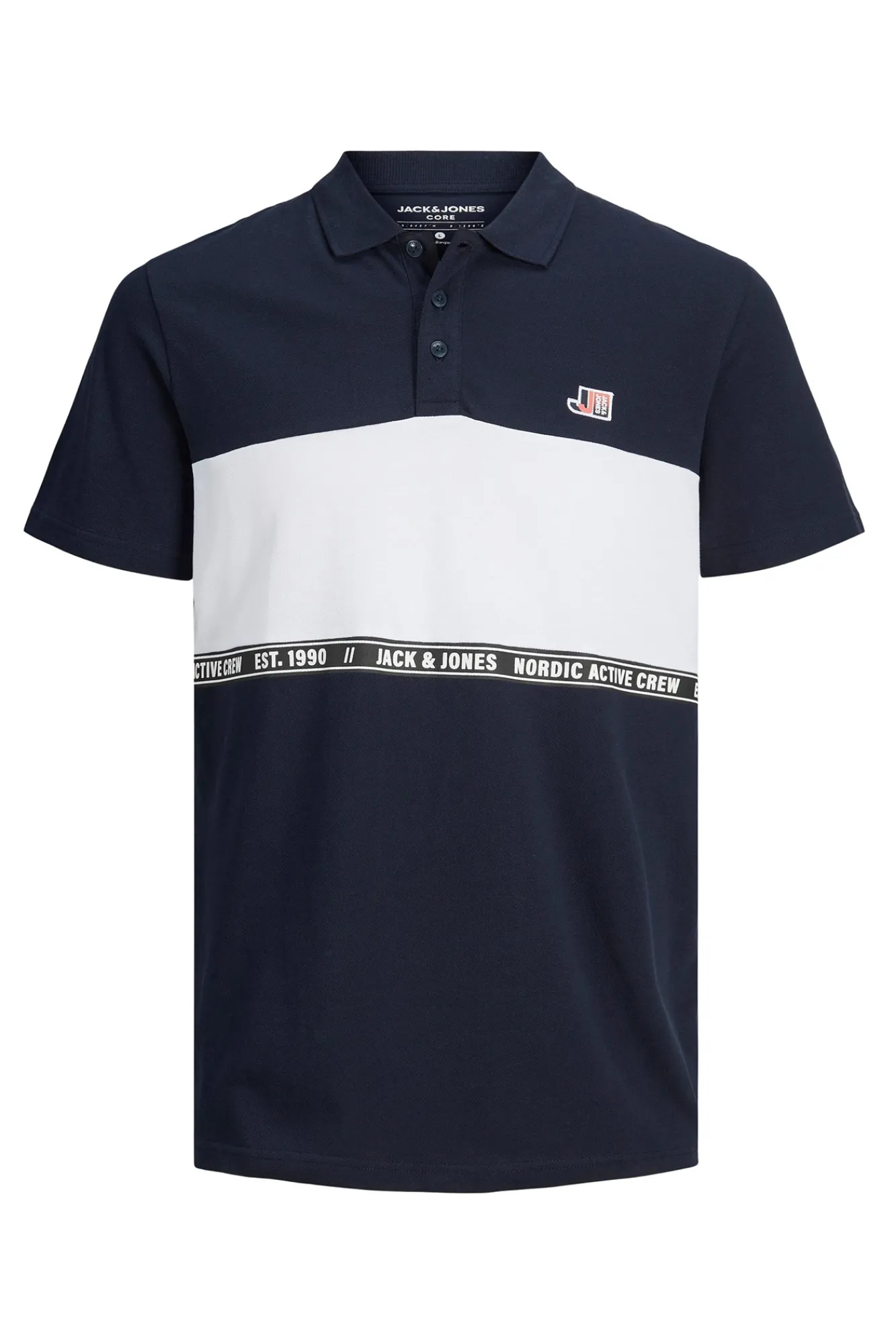 Jack & Jones Polo Liso Manga Corta Navy Online