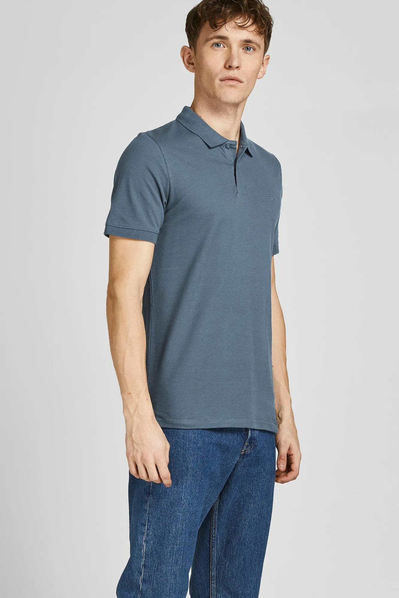 Jack & Jones Polo Liso Manga Corta Morado