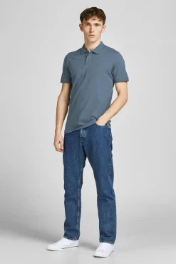 Jack & Jones Polo Liso Manga Corta Morado