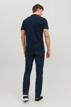 Jack & Jones Polo Liso Manga Corta Navy Hot