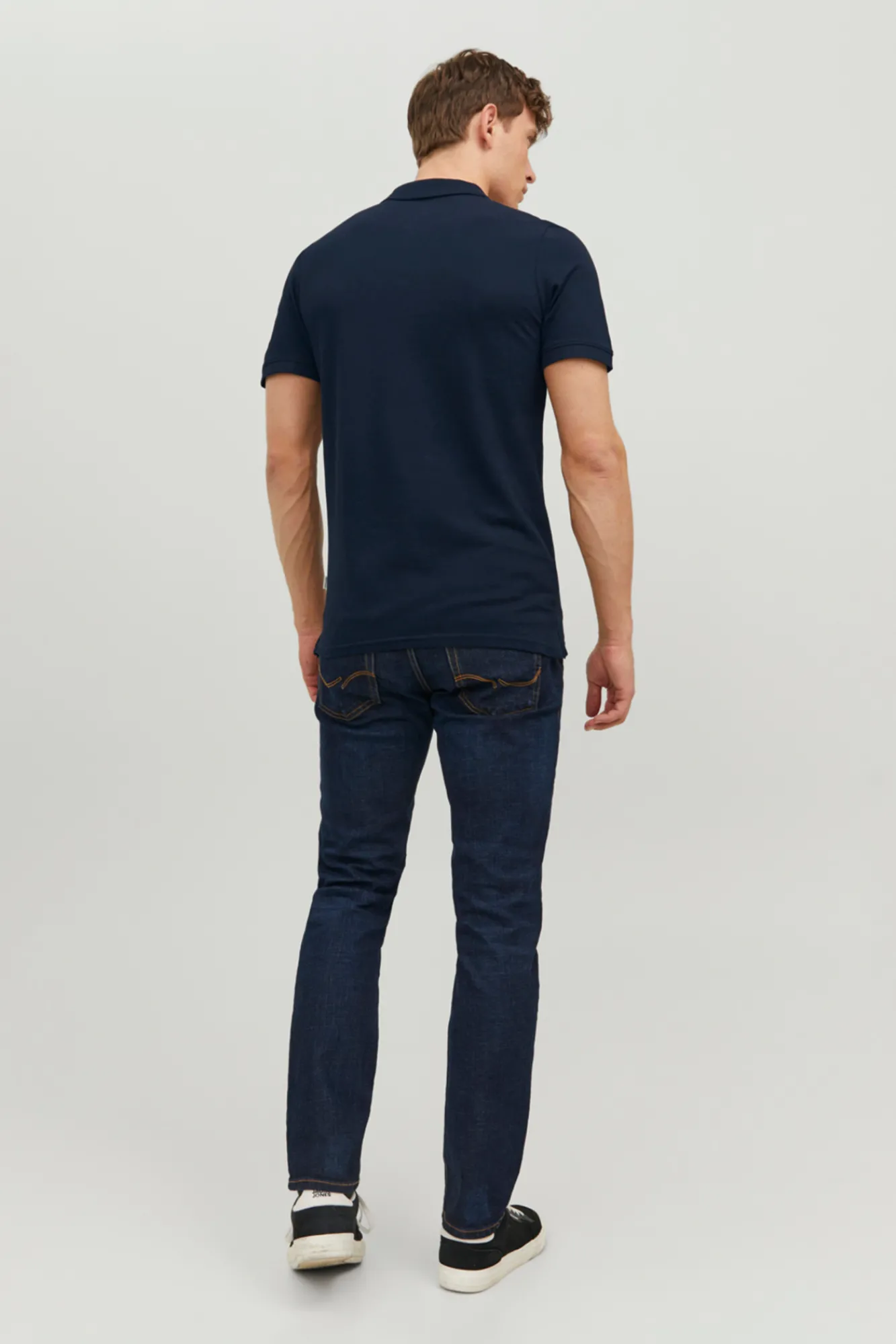 Jack & Jones Polo Liso Manga Corta Navy Hot