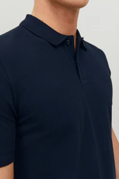 Jack & Jones Polo Liso Manga Corta Navy Hot