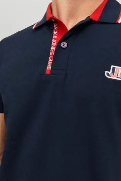 Jack & Jones Polo Liso Manga Corta Navy New