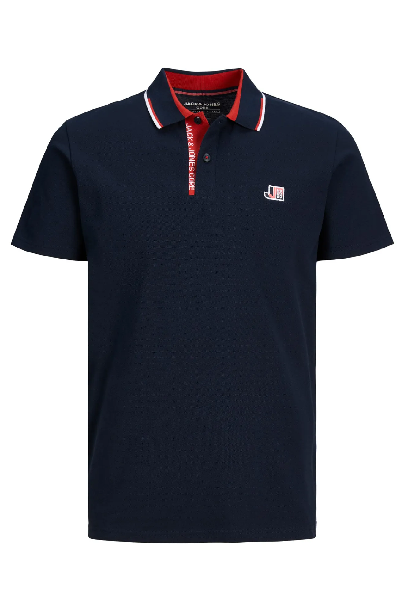 Jack & Jones Polo Liso Manga Corta Navy New