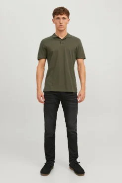 Jack & Jones Polo Liso Manga Corta Verde Discount