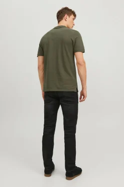 Jack & Jones Polo Liso Manga Corta Verde Discount