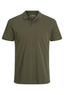 Jack & Jones Polo Liso Manga Corta Verde Discount