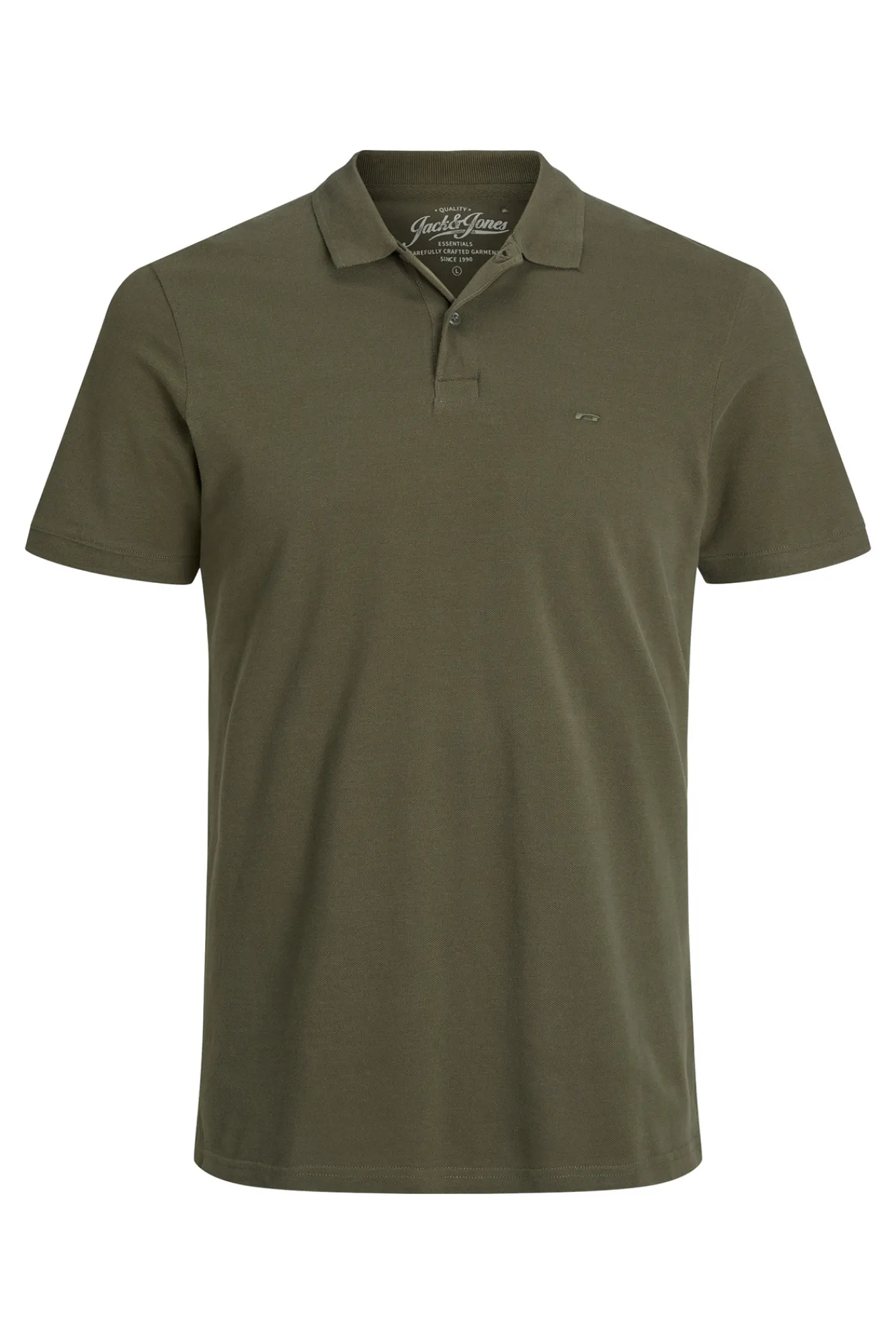 Jack & Jones Polo Liso Manga Corta Verde Discount