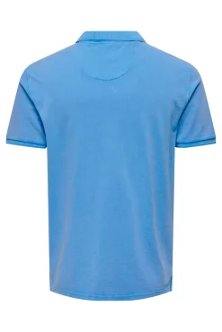 Only & Sons Polo Manga Corta Azul Medio Sale