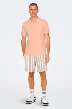 Only & Sons Polo Manga Corta Rojo New