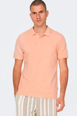 Only & Sons Polo Manga Corta Rojo New