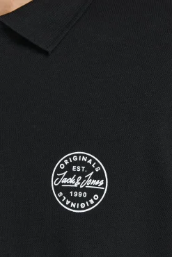 Jack & Jones Polo Manga Corta Negro Outlet
