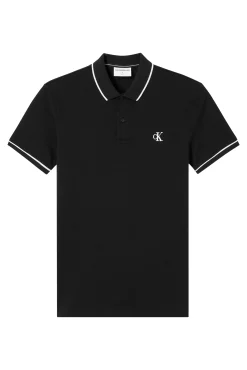 Calvin Klein Polo Manga Corta Negro New