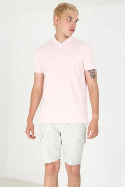 Brave Soul Polo Manga Corta. Rosa Sale