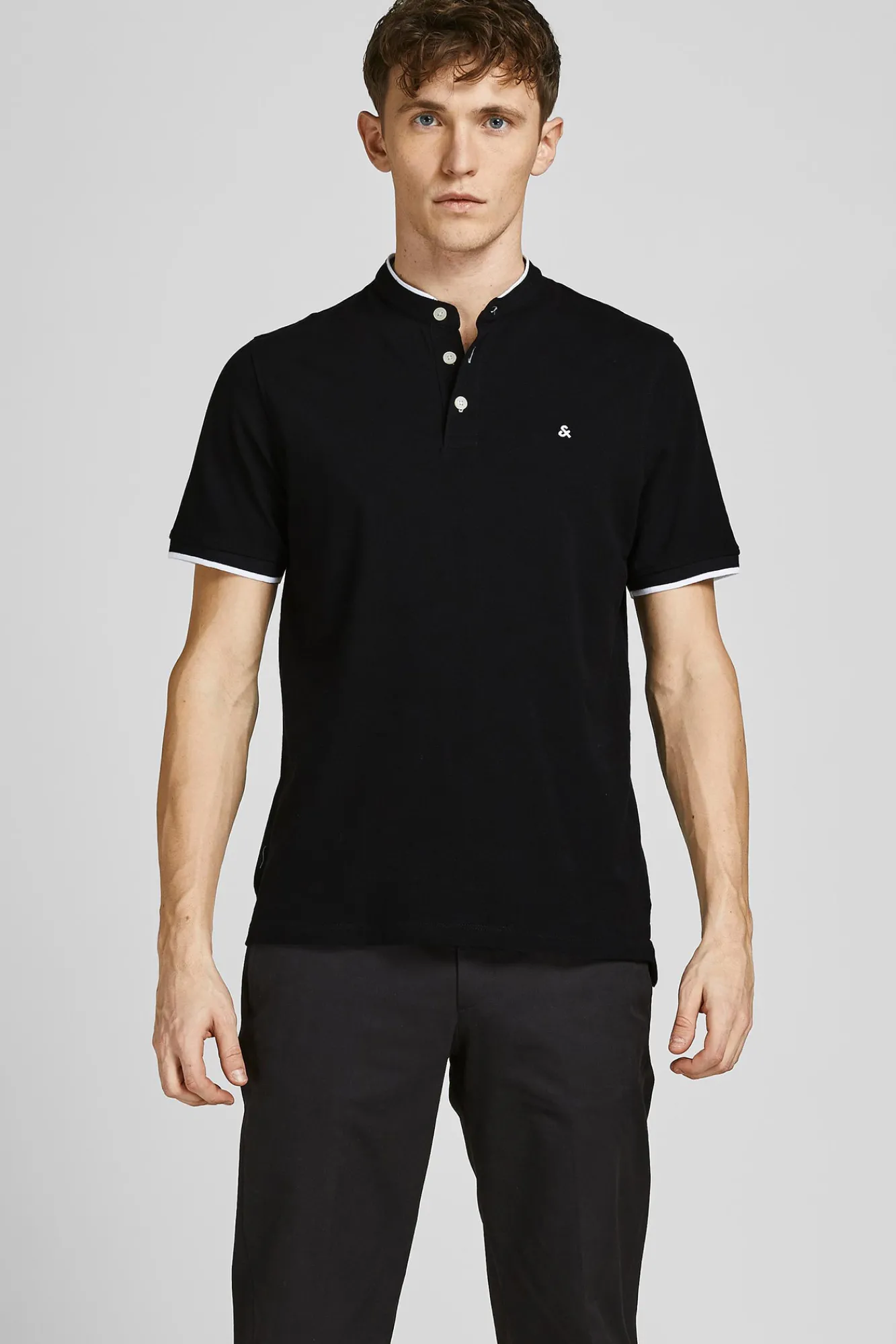 Jack & Jones Polo Manga Corta Negro Outlet