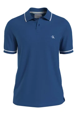 Calvin Klein Polo Manga Corta Azul Oscuro Online