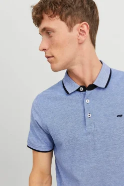 Jack & Jones Polo Manga Corta Azul Outlet
