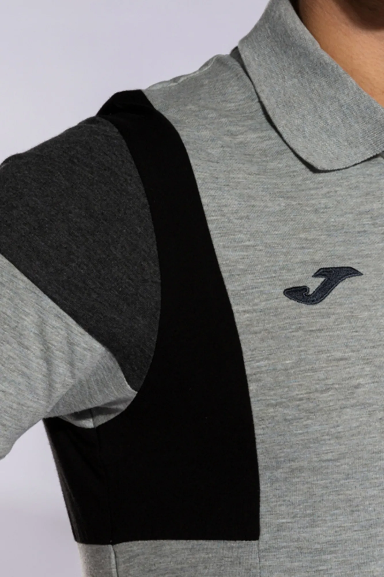 Joma Polo Manga Corta Confort Gris Melange Gris Claro