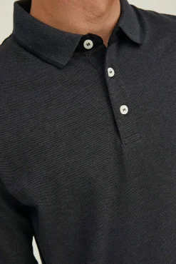 Jack & Jones Polo Manga Larga Gris Medio New
