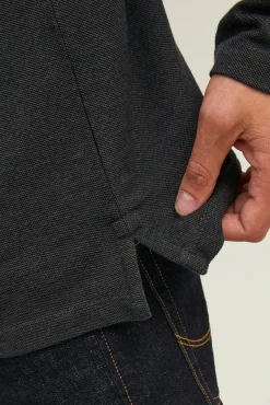 Jack & Jones Polo Manga Larga Gris Medio New