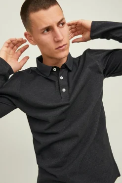 Jack & Jones Polo Manga Larga Gris Medio New