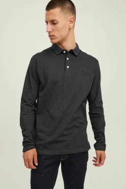Jack & Jones Polo Manga Larga Gris Medio New