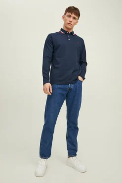 Jack & Jones Polo Manga Larga Navy Hot