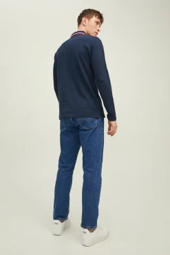 Jack & Jones Polo Manga Larga Navy Hot
