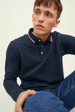 Jack & Jones Polo Manga Larga Navy Hot