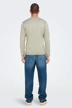 Only & Sons Polo Manga Larga Blanco Discount