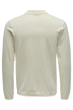 Only & Sons Polo Manga Larga Blanco Discount