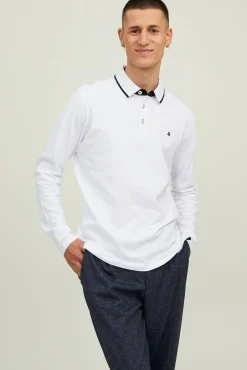 Jack & Jones Polo Manga Larga Blanco Outlet