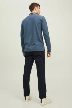 Jack & Jones Polo Manga Larga Azul Medio Best