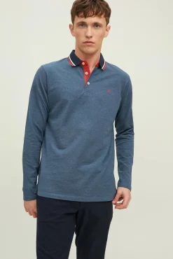 Jack & Jones Polo Manga Larga Azul Medio Best