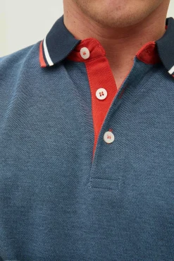 Jack & Jones Polo Manga Larga Azul Medio Best