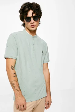 * Polo Mao Slim Estampado All Over Verde Best