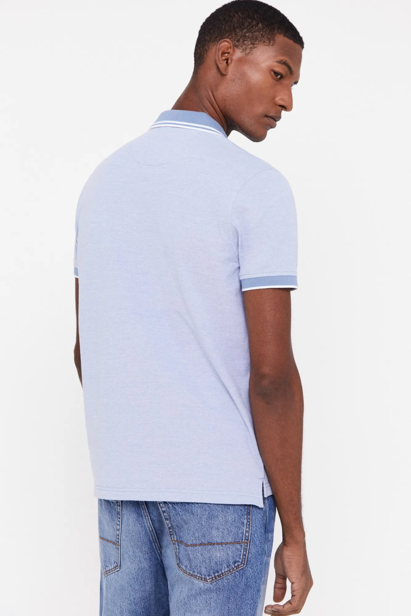 Cortefiel Polo Oxford Tip Azul Online