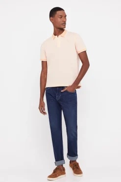 Cortefiel Polo Oxford Tip Naranja Discount
