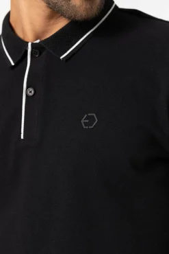 Tiffosi Polo Pique Negro Sale