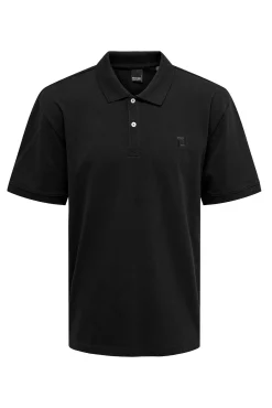 Only & Sons Polo Pique Negro Sale