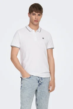 Only & Sons Polo Pique Blanco New