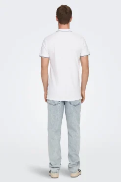Only & Sons Polo Pique Blanco New