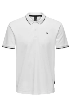 Only & Sons Polo Pique Blanco New