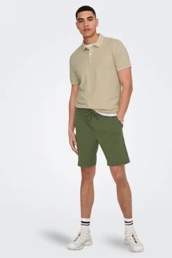 Only & Sons Polo Pique Gris Medio Outlet