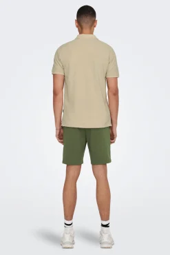 Only & Sons Polo Pique Gris Medio Outlet
