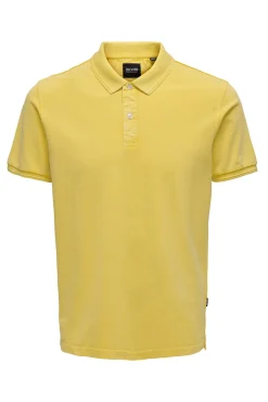 Only & Sons Polo Pique Marron Medio Clearance